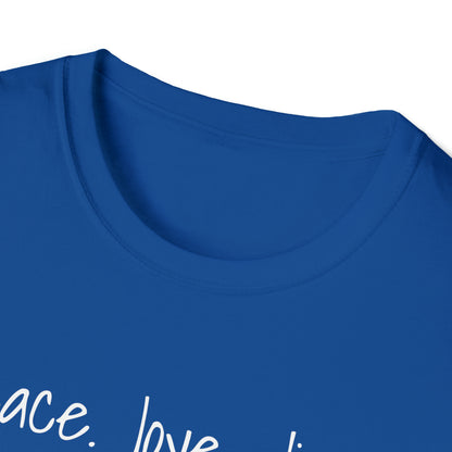 Pickleball Unisex Softstyle T-Shirt - peace love dink
