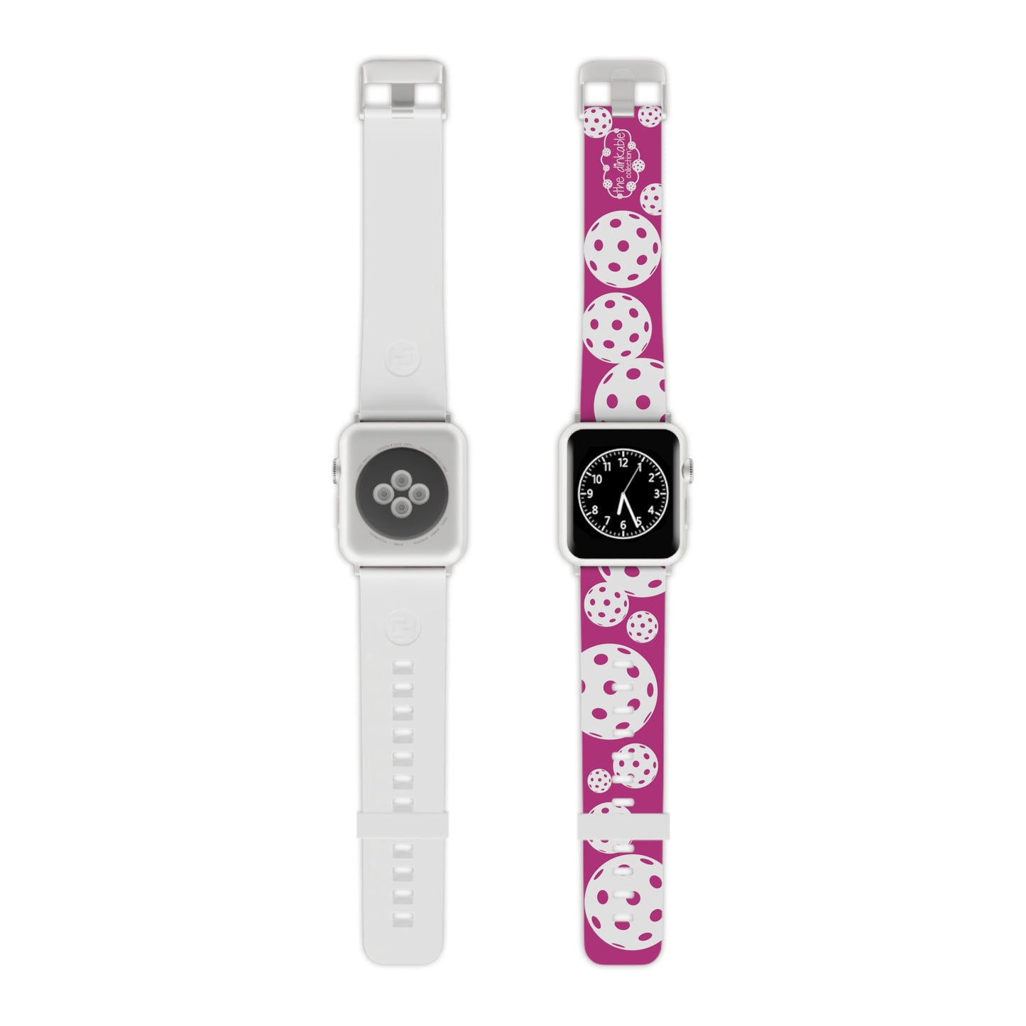 PICKLEBALL Watch Band for Apple Watch PINK AND WHITE