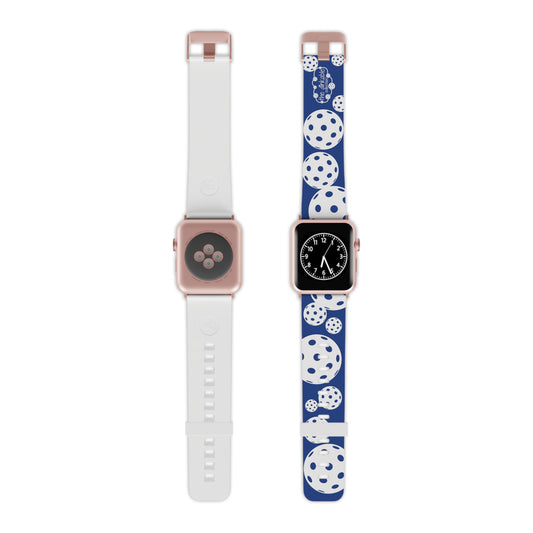 PICKLEBALL Watch Band for Apple Watch BLUE AND WHITE