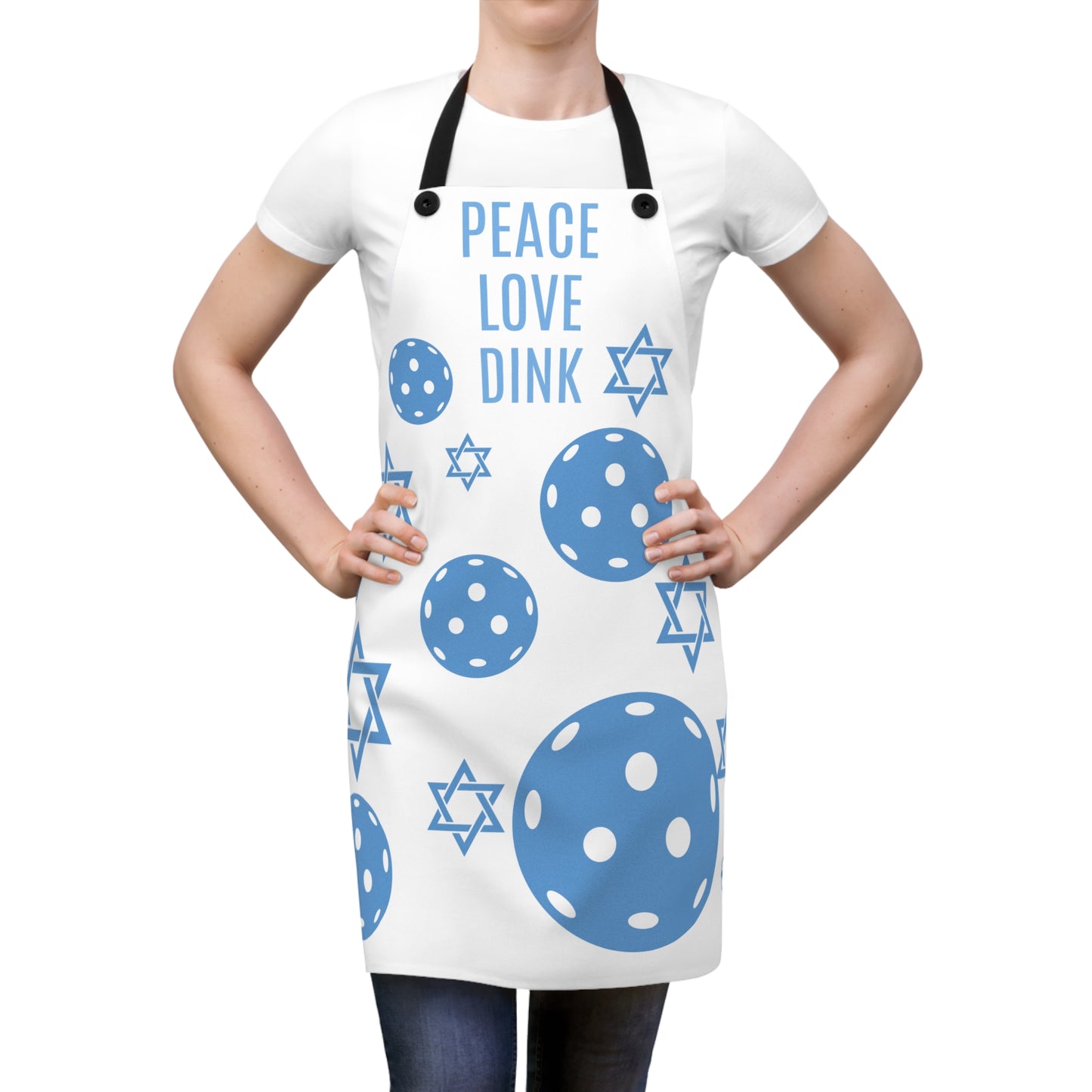 PICKLEBALL PEACE LOVE DINK Apron - STAR OF DAVID