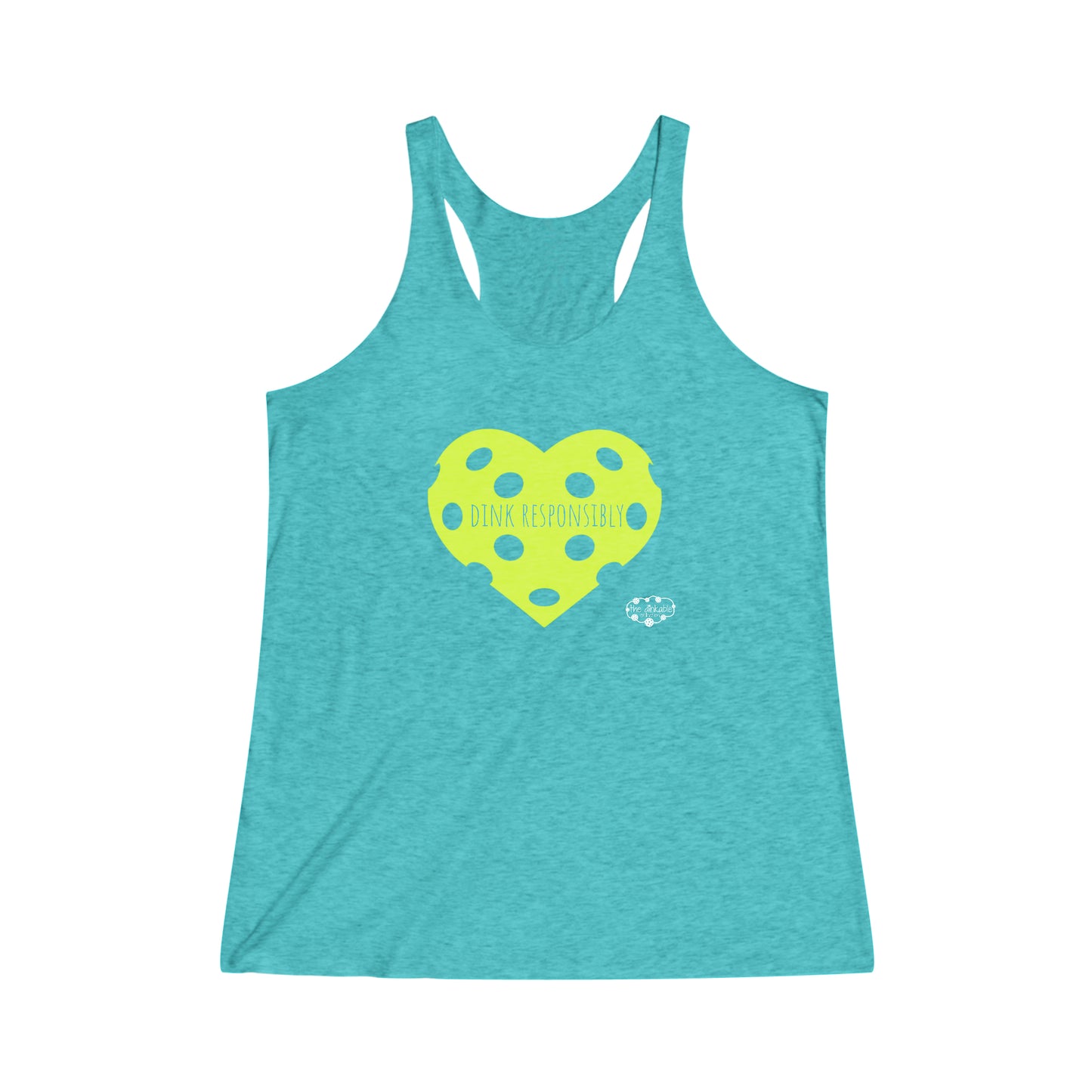 Womens' Tri-Blend Racerback Tank - DINK RESPONSIBLY