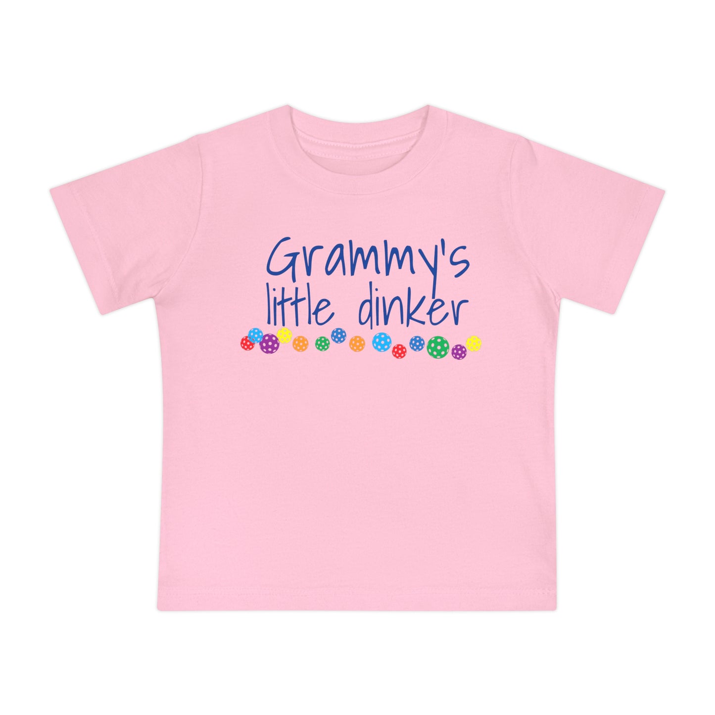 Pickleball Baby Short Sleeve T-Shirt - 'grammy's little dinker'