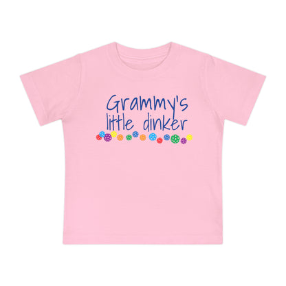 Pickleball Baby Short Sleeve T-Shirt - 'grammy's little dinker'