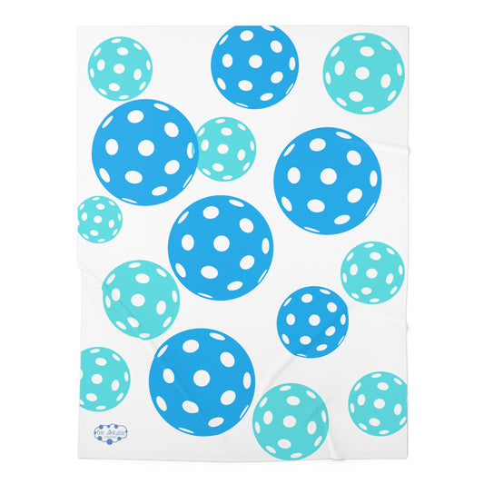 Baby Swaddle Blanket - BLUE PICKLEBALLS