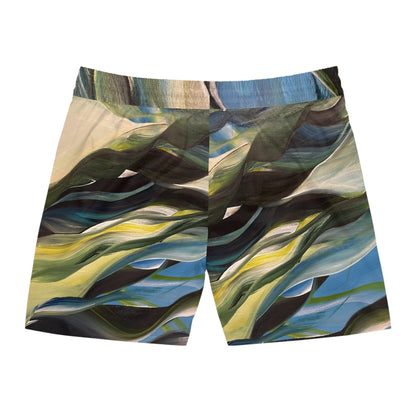 PICKLEBALL UNISEX Mid-Length Shorts (AOP) WAVE RUNNER