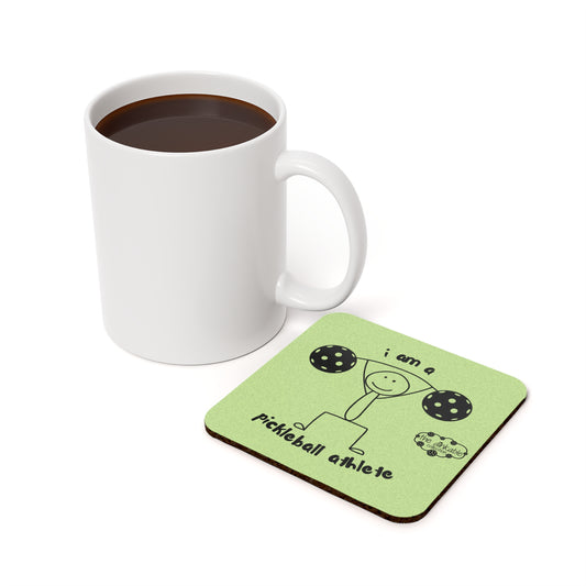 PICKLEBALL Cork Back Coaster - I'M A PICKLEBALL ATHLETE