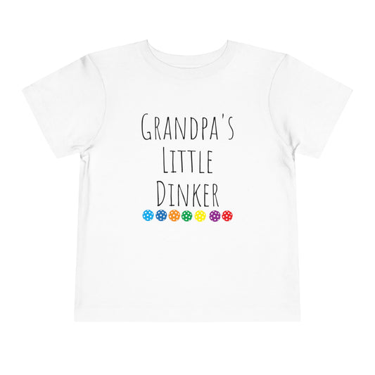 PICKLEBALL Toddler Short Sleeve Tee - grandpa's little dinker