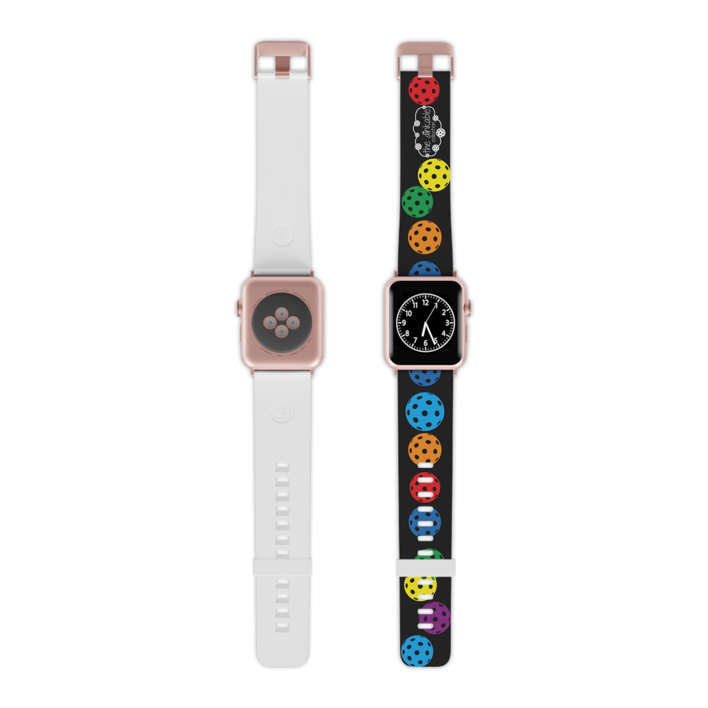 PICKLEBALL Watch Band for Apple Watch RAINBOW (Black)