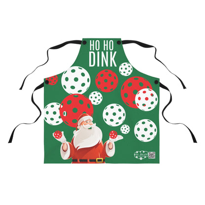 PICKLEBALL HO HO DINK Apron (AOP) Green Santa