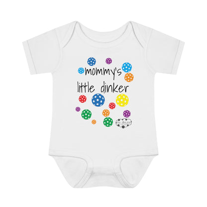 PICKLEBALL Infant Baby Rib Bodysuit - 'mommy's Little dinker'