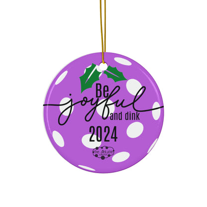 PURPLE PICKLEBALL Ceramic Ornaments, 2-Side Print, (1pc, 3pcs, 5pcs, 10pcs)