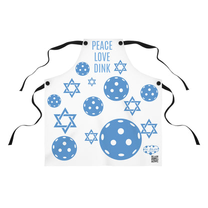 PICKLEBALL PEACE LOVE DINK Apron - STAR OF DAVID