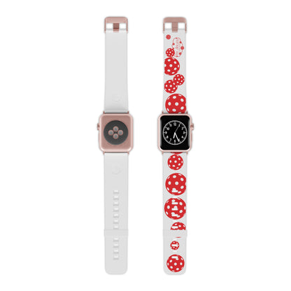 Pickleball Watch Band for Apple Watch RED & WHITE