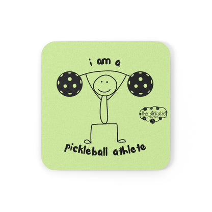 PICKLEBALL Cork Back Coaster - I'M A PICKLEBALL ATHLETE