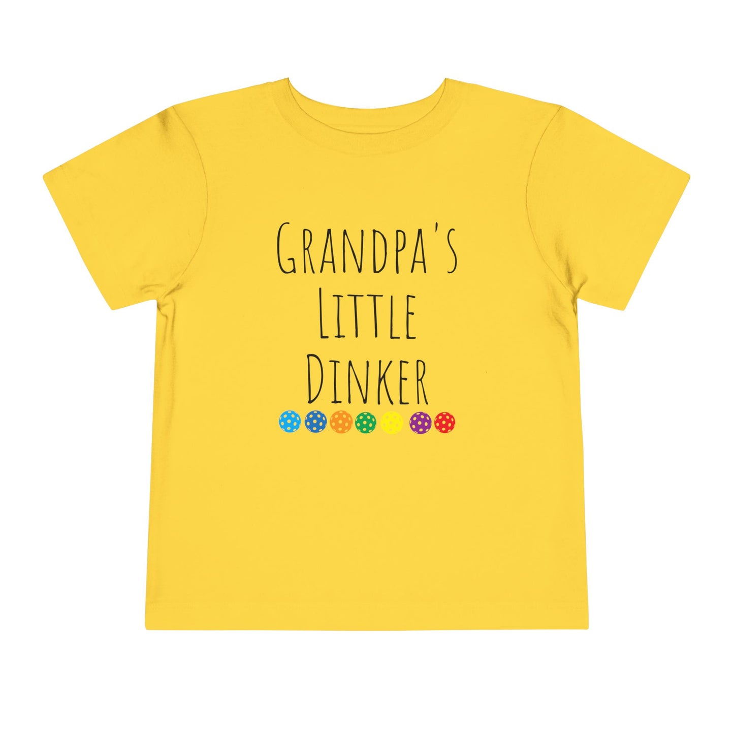 PICKLEBALL Toddler Short Sleeve Tee - grandpa's little dinker