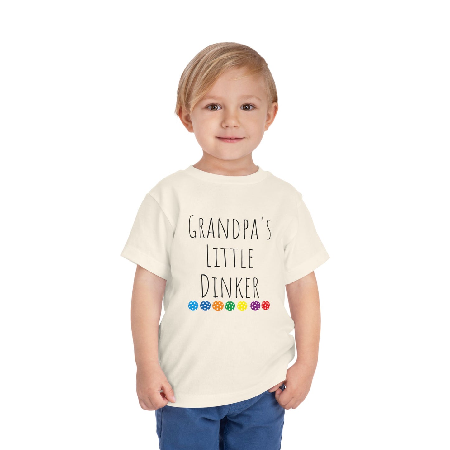 PICKLEBALL Toddler Short Sleeve Tee - grandpa's little dinker