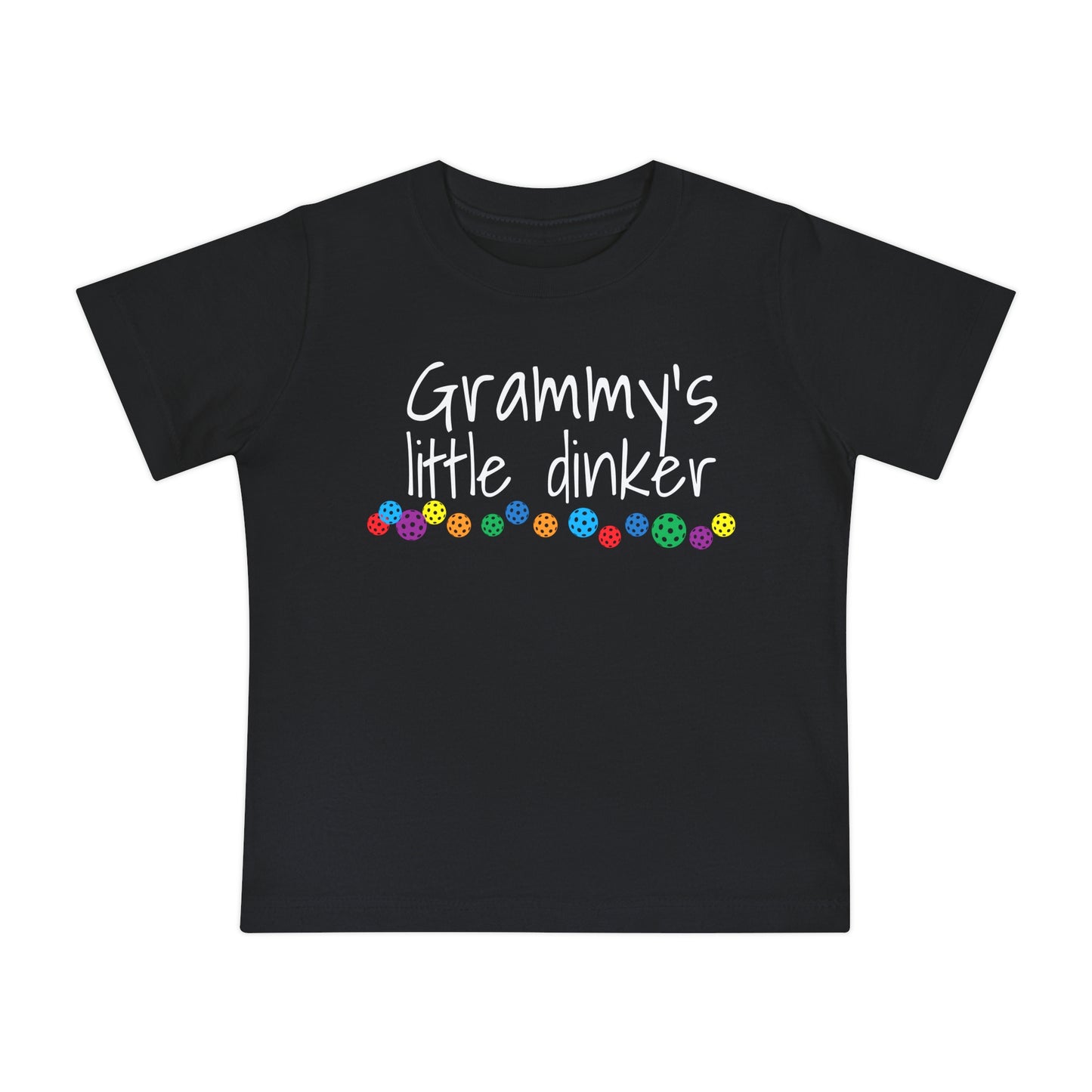 Pickleball Baby Short Sleeve T-Shirt - 'grammy's little dinker'