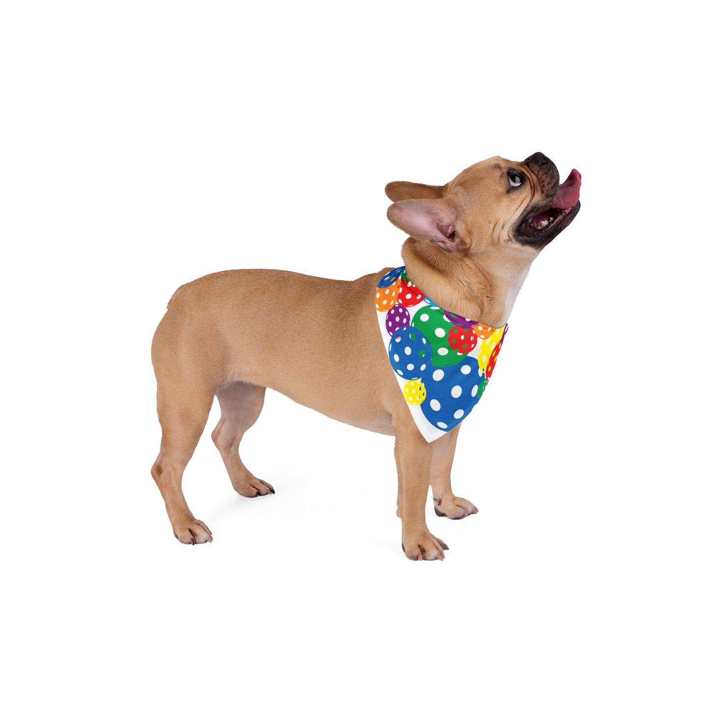 Pickleball Pet Bandana for any size dog WHITE