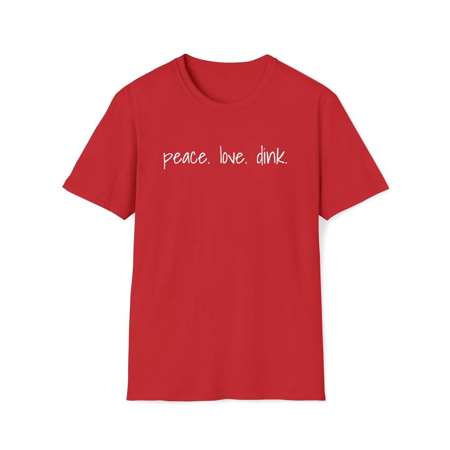 Pickleball Unisex Softstyle T-Shirt - peace love dink