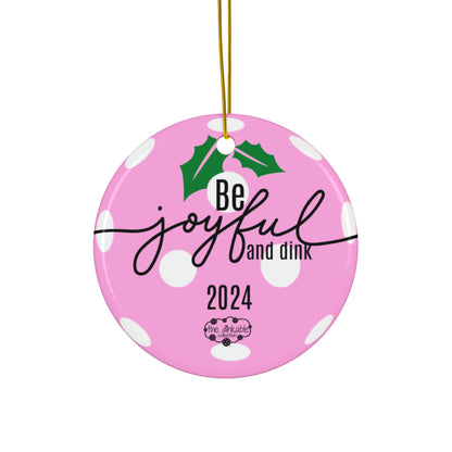 LIGHT PINK PICKLEBALL Ceramic Ornaments, 2-Side Print, (1pc, 3pcs, 5pcs, 10pcs)