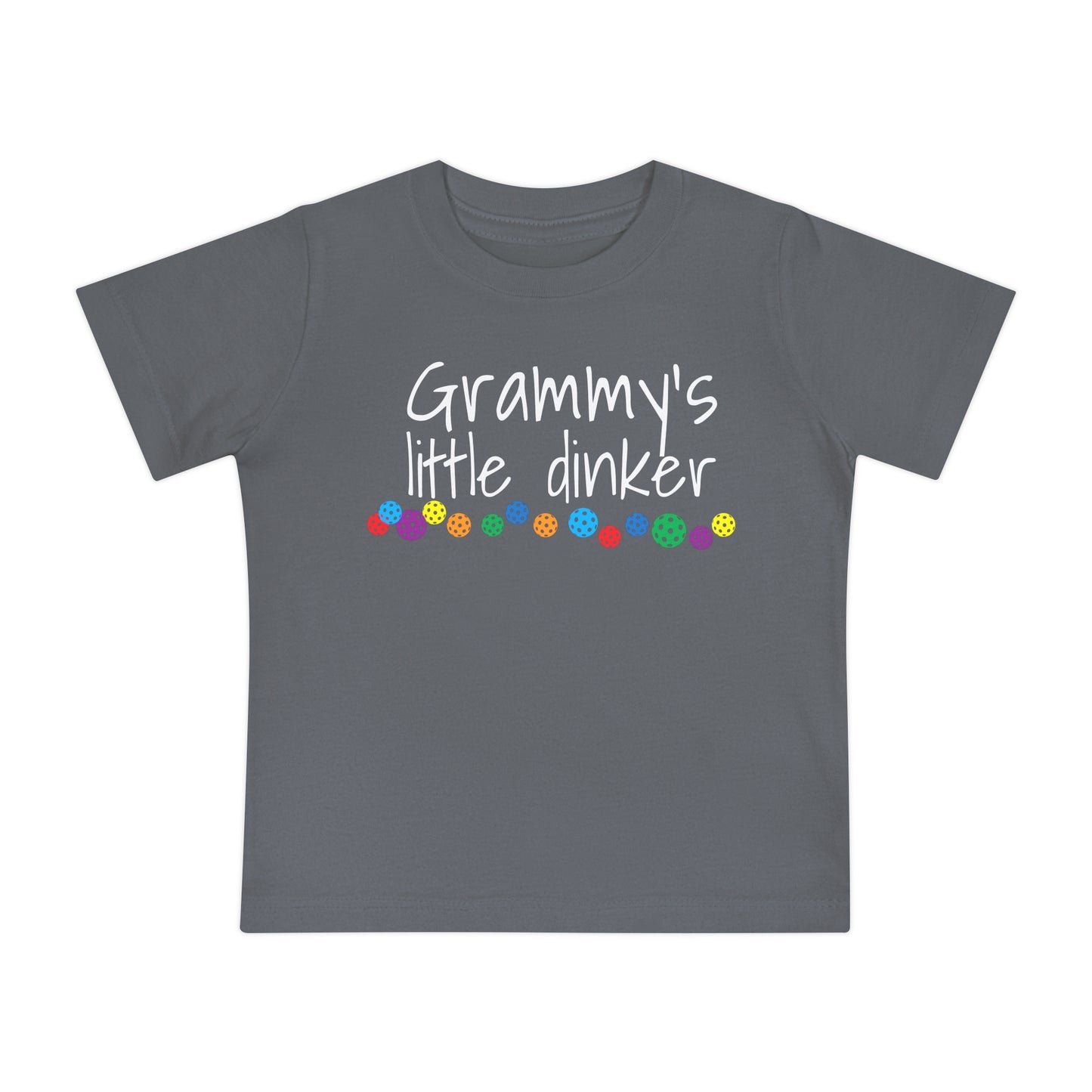 Pickleball Baby Short Sleeve T-Shirt - 'grammy's little dinker'