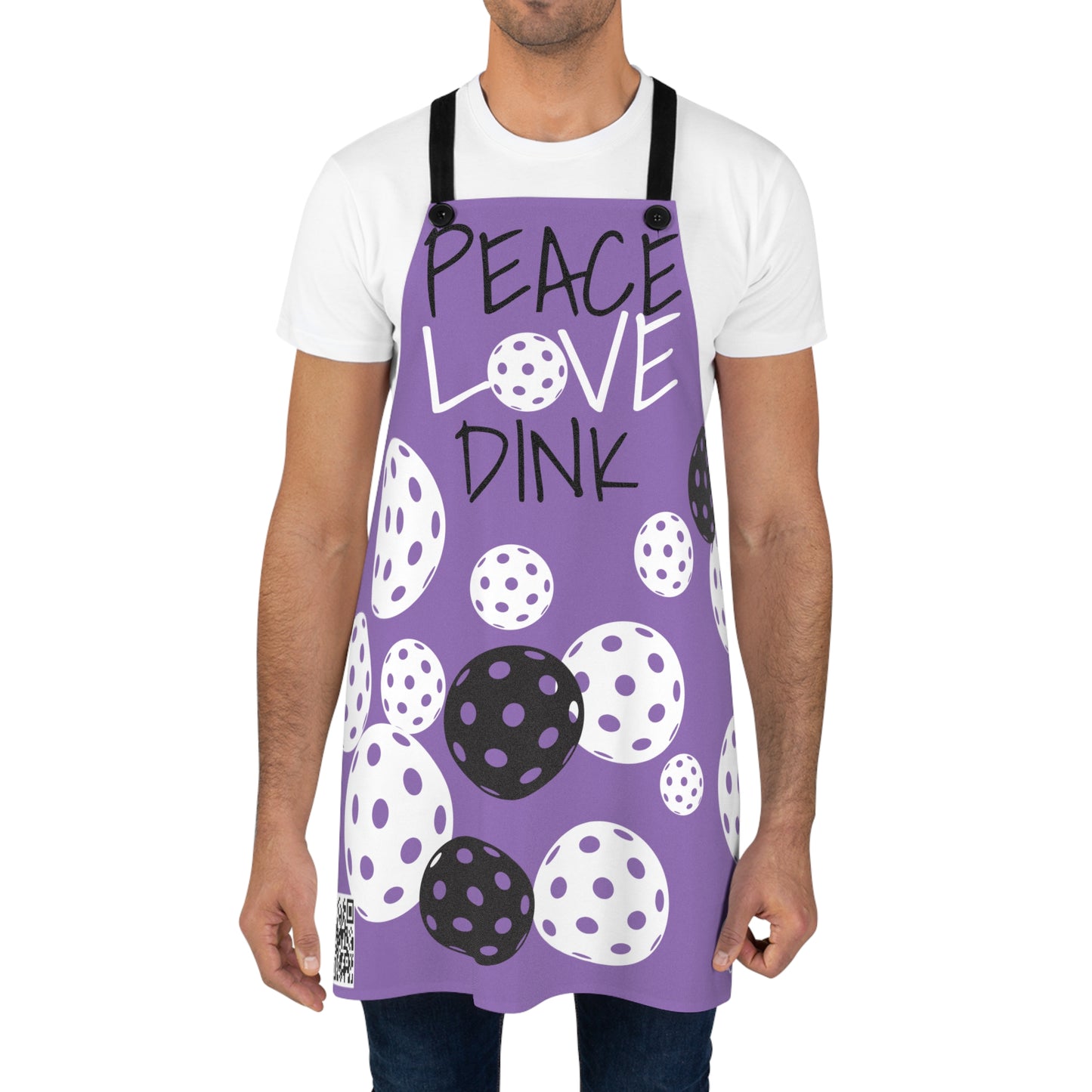 PICKLEBALL PEACE LOVE DINK Apron (AOP) Purple