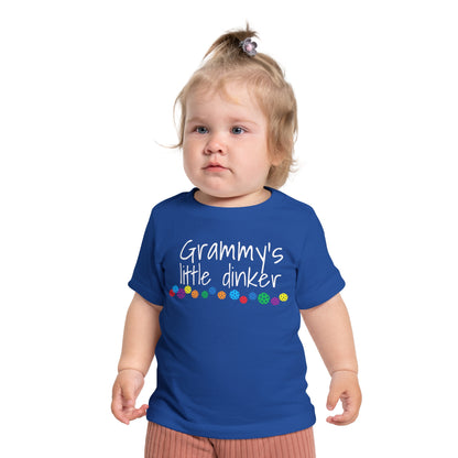 Pickleball Baby Short Sleeve T-Shirt - 'grammy's little dinker'