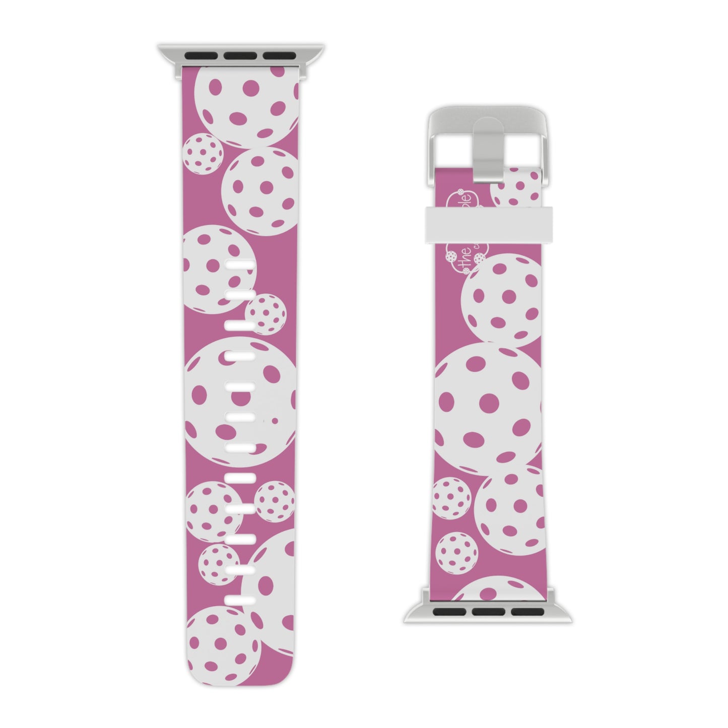 PICKLEBALL Watch Band for Apple Watch PINK AND WHITE