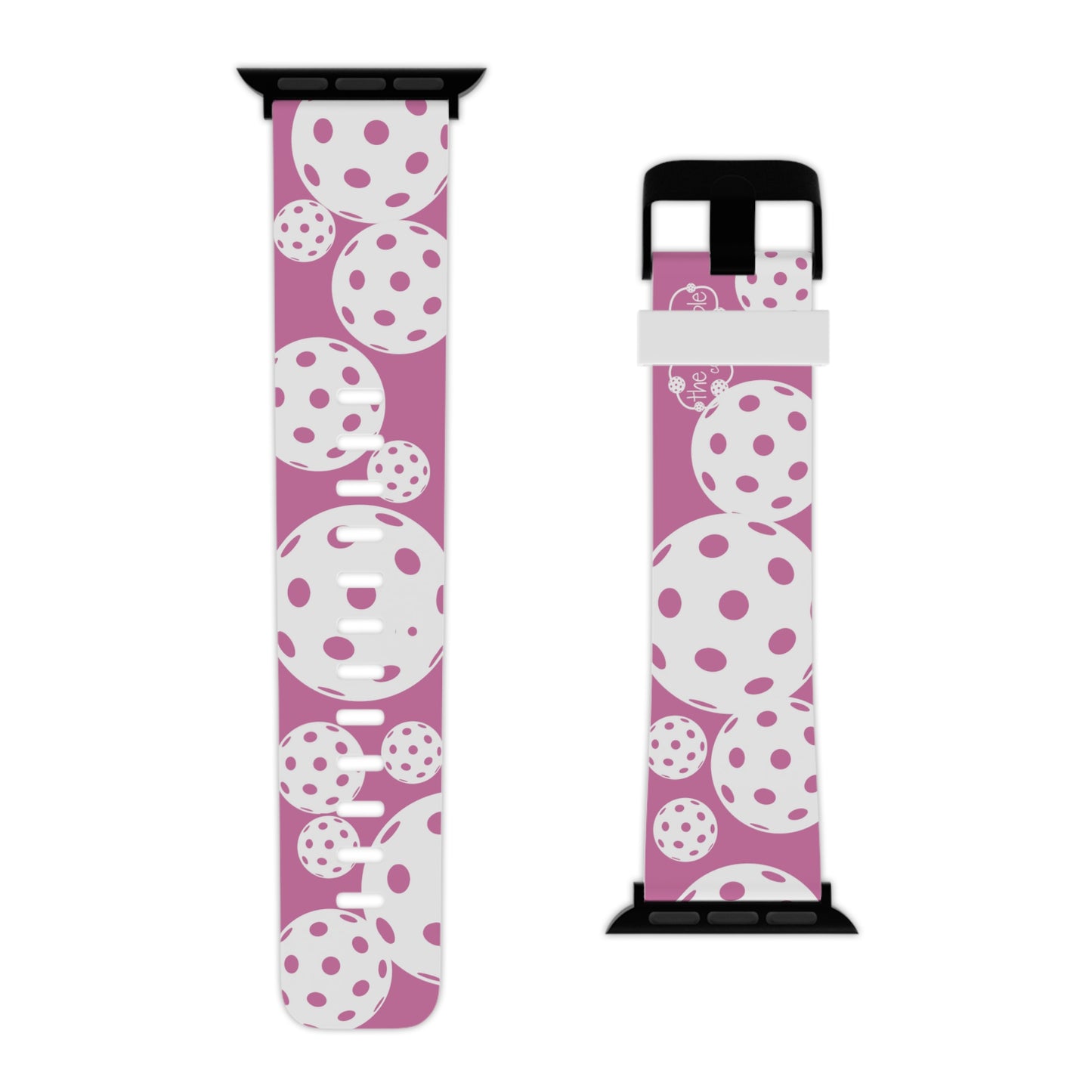 PICKLEBALL Watch Band for Apple Watch PINK AND WHITE