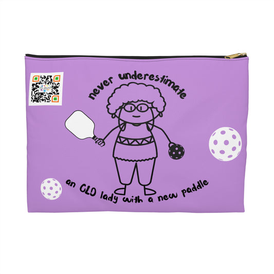 PICKLEBALL Accessory Pouch 'never underestimate an old lady with...'