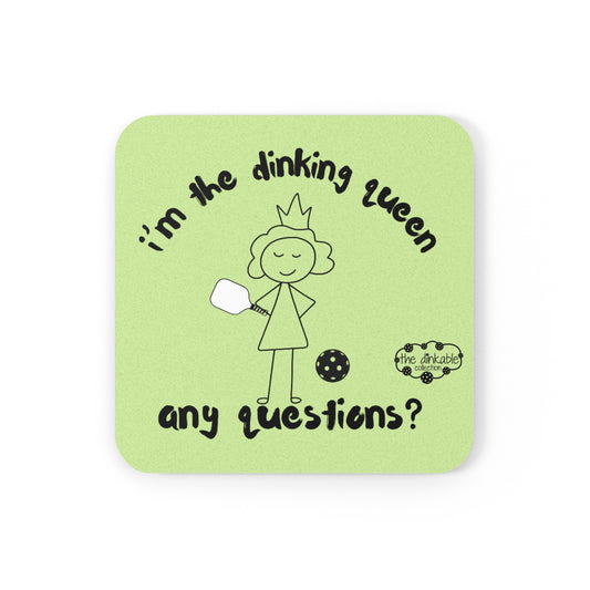 PICKLEBALL Cork Back Coaster DINKING QUEEN