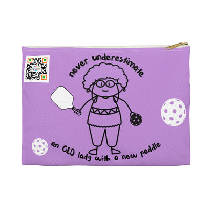 PICKLEBALL Accessory Pouch 'never underestimate an old lady with...'