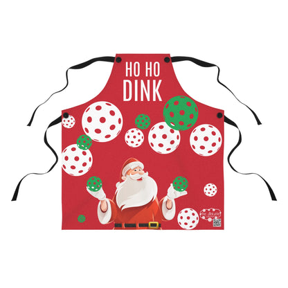 PICKLEBALL HoHo Dink Apron (AOP) RED Santa