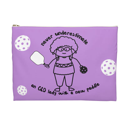 PICKLEBALL Accessory Pouch 'never underestimate an old lady with...'