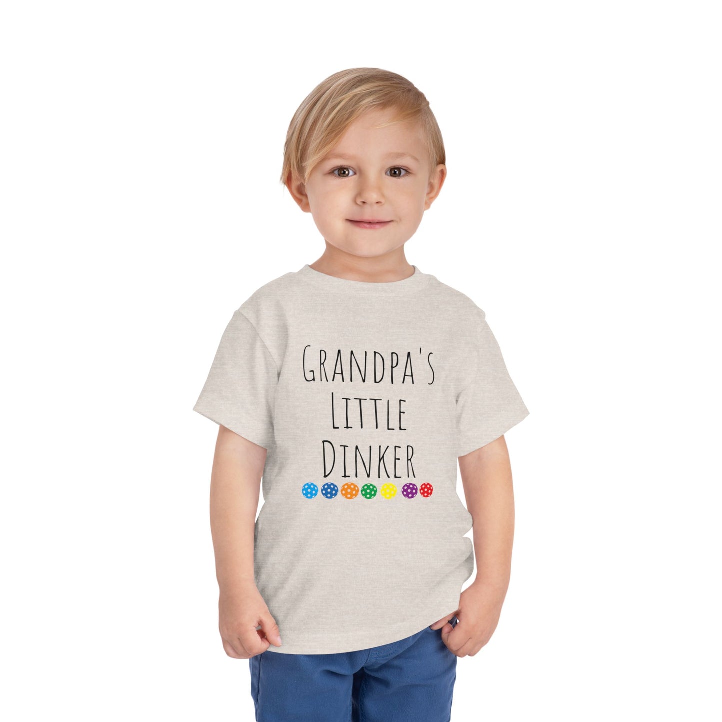 PICKLEBALL Toddler Short Sleeve Tee - grandpa's little dinker