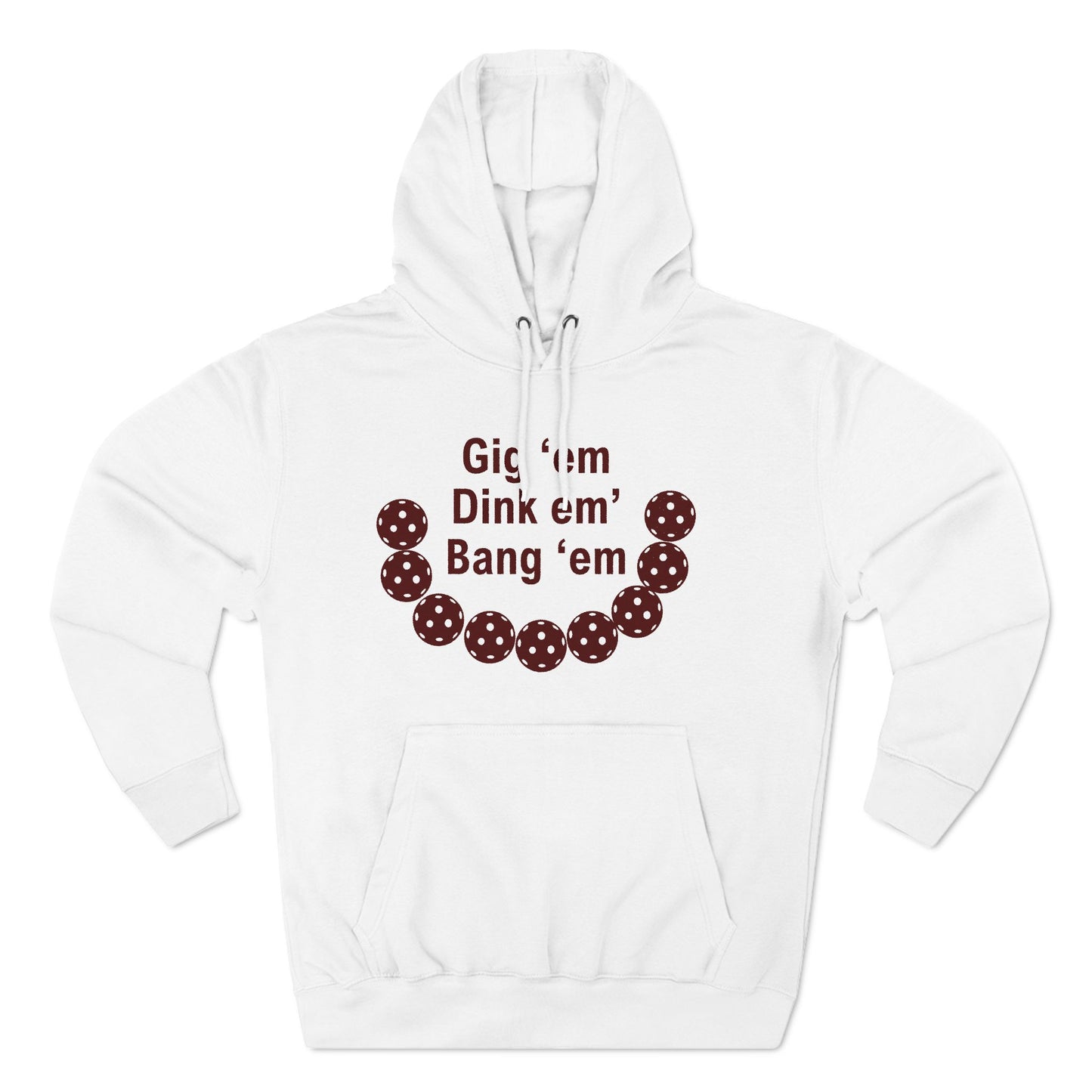 PICKLEBALL Three-Panel Fleece Hoodie TAMU