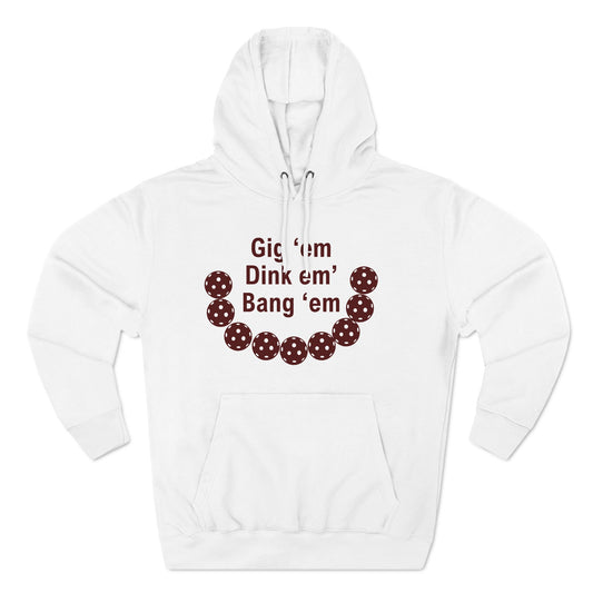 PICKLEBALL Three-Panel Fleece Hoodie TAMU