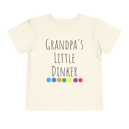 PICKLEBALL Toddler Short Sleeve Tee - grandpa's little dinker