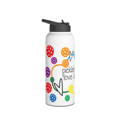 PICKLEBALL - Stainless Steel Water Bottle, Standard Lid - Pickleball is my Love Language