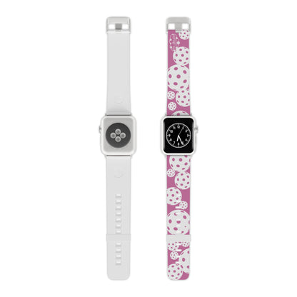 PICKLEBALL Watch Band for Apple Watch PINK AND WHITE