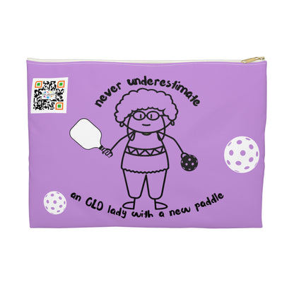 PICKLEBALL Accessory Pouch 'never underestimate an old lady with...'