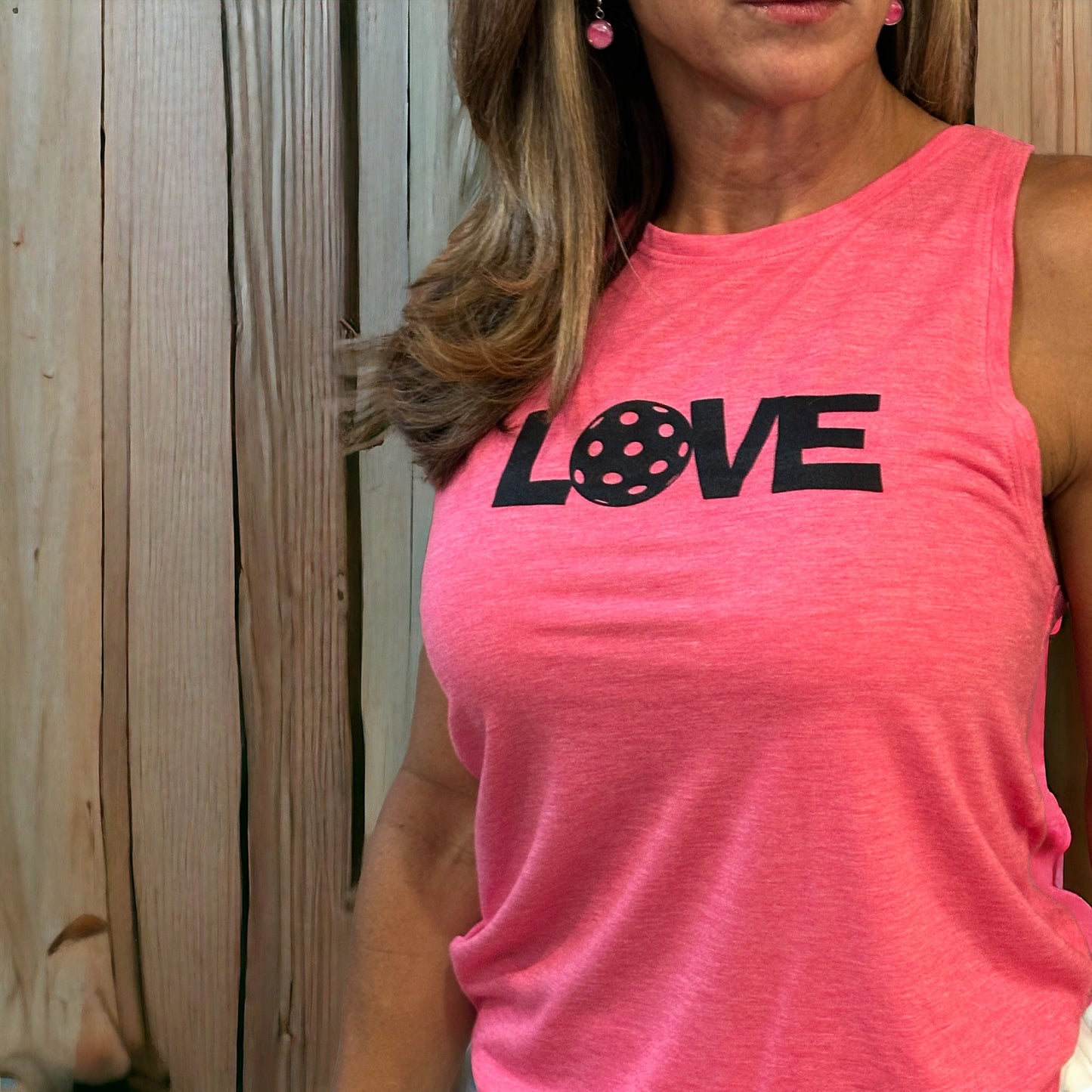 Pickleball - Ladies Sport Tek Tri Blend Wicking Tee LOVE