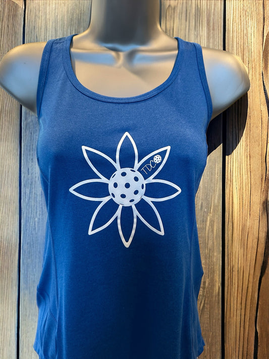 Womens' Racerback Tank Shirt w/Sunflower Logo