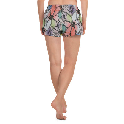 Burst of Flowers Women’s Recycled Athletic Shorts