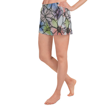 Burst of Flowers Women’s Recycled Athletic Shorts