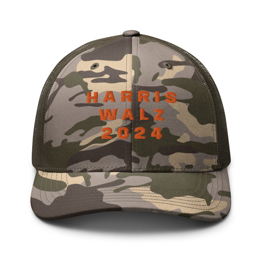 Camouflage trucker hat Kamala WALZ